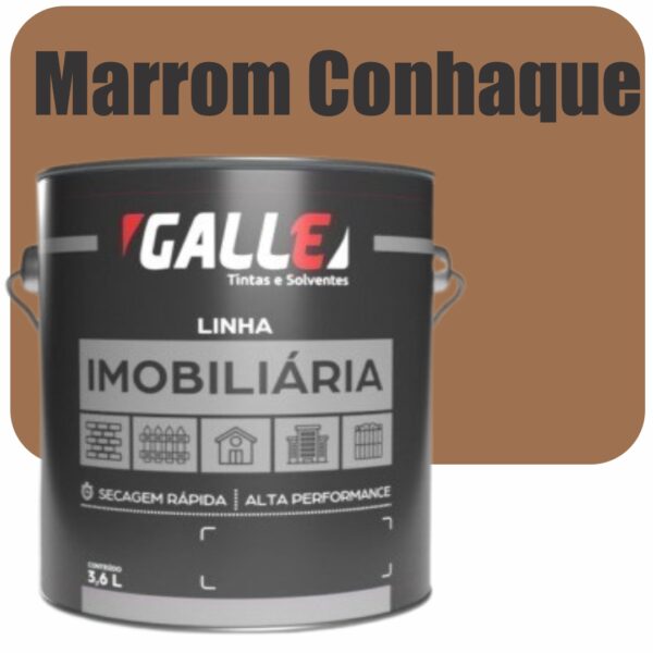 ESMALTE SINTETICO SECAGEM RAPIDA BRILHANTE 3,6L MARROM CONHAQUE GALLE