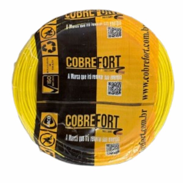 CABO FLEXIVEL 750V COBREFORT ROLO 100M 4,0MM AMARELO