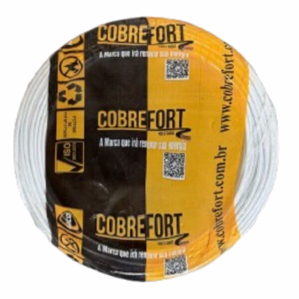 CABO FLEXIVEL 750V COBREFORT ROLO 100M 4,0MM BRANCO