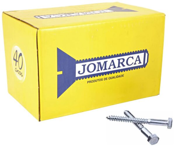 PARAFUSO SEXTAVADO ROSCA SOBERBA ZINC 1/4X35MM CAIXA (100) JOMARCA 27131