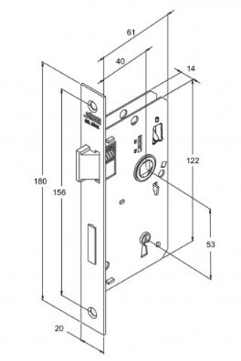 FECHADURA ROSETA QUAD OXIDADO (35) 813/35 INTERNA STAM 41755