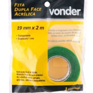 89722e13-d446-4a0a-a8ce-5ff9b4b177b6 FITA DUPLA FACE ACRILICA 19MM X 2M VERDE VONDER 1055019002