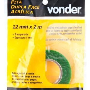 e129ef7c-697b-43e4-ad01-986a6ed3bab9 FITA DUPLA FACE ACRILICA 12MMX2M VONDER 1055012002