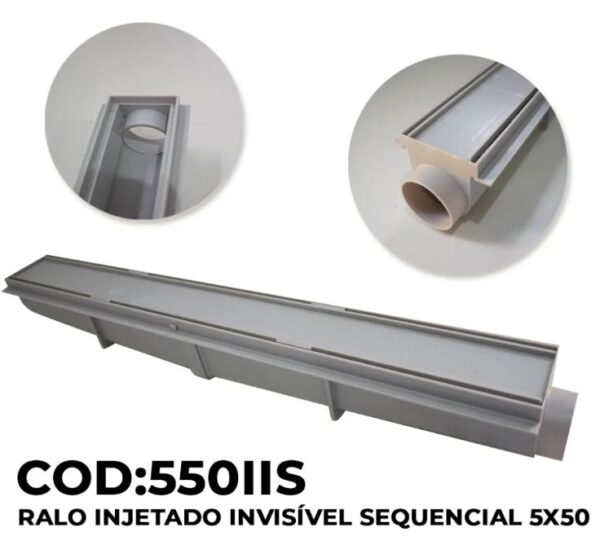 RALO LINEAR INJETADO SEQUENCIAL INVISIVEL 5X50CM PRIME 550IIS