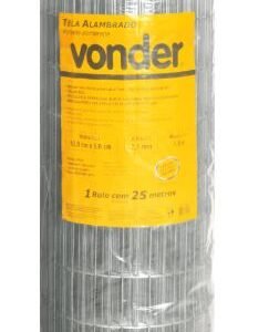 5a2e2493-0d2b-494c-b53d-0b54fb85e998 TELA ALAMBRADO MALHA 10X5CM FIO 1,9MM 1M X 25M VONDER 8067105010