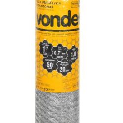 TELA METALICA HEX PINTEIRO MALHA 1" FIO22 1M X 50M VONDER 8068122100