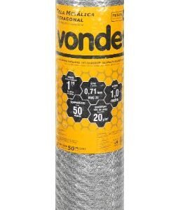 TELA METALICA HEX PINTEIRO MALHA 1" FIO22 1M X 50M VONDER 8068122100