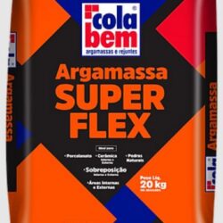 ARGAMASSA SUPER FLEX CINZA 20KG COLA BEM