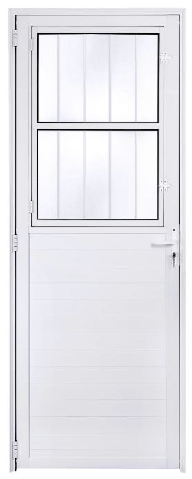 PORTA ALUMINIO POSTIGO+LAMBRIL VM BRANCA 210X80-D JP