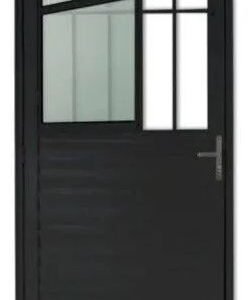 PORTA ALUMINIO POSTIGO+LAMBRIL VM PRETA 210X80-E JP