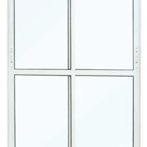 PORTA CORRER LATERAL 2F ALUMINIO MASTER D/E C/VIDRO BRANCA 210X120 JP