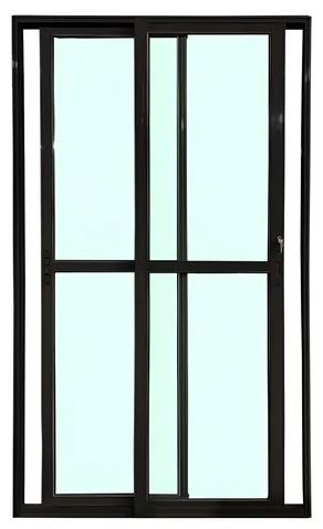 PORTA CORRER ALUMINIO MASTER D/E C/VIDRO PRETA 210X150 JP