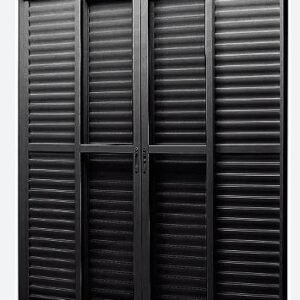 PORTA CORRER ALUMINIO MASTER BALCAO 6FOLHAS C/VIDRO PRETA 210X150 JP (ENC10)
