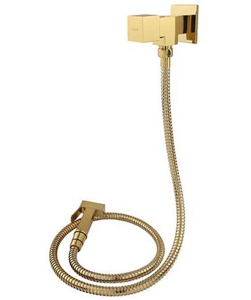DUCHA HIGIENICA SQUARE 62017 1/4 C100 GATILHO METAL GOLD BRILHANTE RAINHA 216530