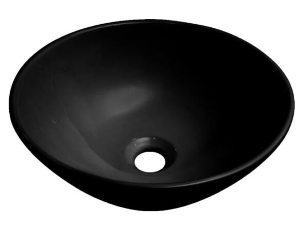 CUBA DE LOUÇA REDONDA 32X13 PRETA FOSCA NEOS