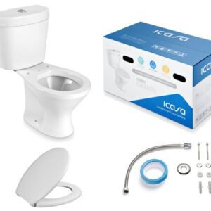 COMBO BACIA (IP73) + CAIXA ACOPLADA (IC73) INFANTIL BRANCO ICASA CBINF00