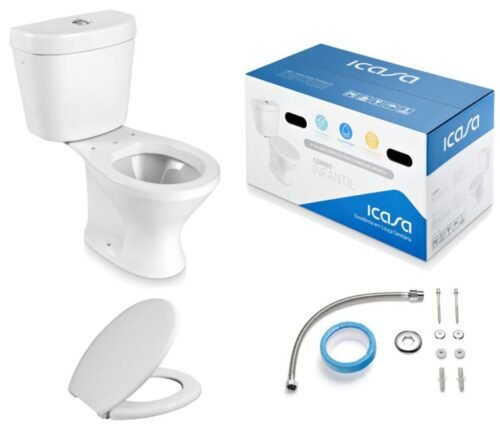4b54cd88-09e3-4f84-bdd1-830a1bf00a76 COMBO BACIA (IP73) + CAIXA ACOPLADA (IC73) INFANTIL BRANCO ICASA CBINF00