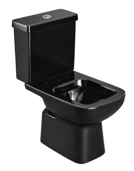 CJ BACIA + CAIXA ACOPLADA MISTI PRETA ICASA