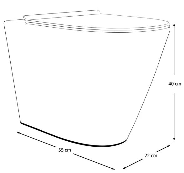 BACIA CONVENCIONAL LUXO 40X55X22 MAYA BRANCA