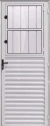 PORTA ALUMINIO POSTIGO+LAMINADA BRANCA 210X80-E JP