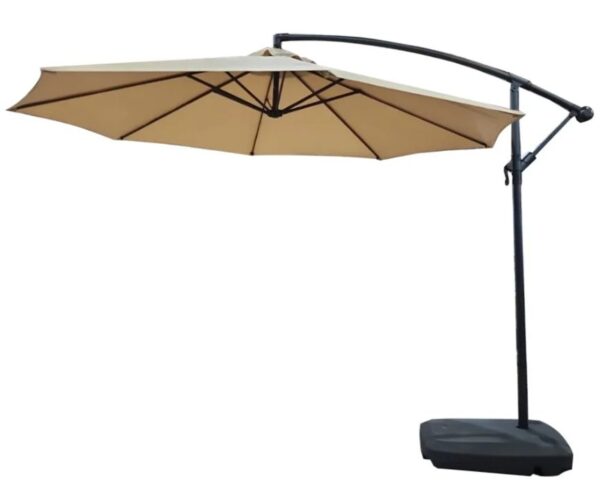 OMBRELONE 3X3M REDONDO COM BASE FIXA 60L CAQUI - ATOPY 23520