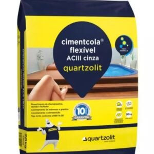 40025eb5-43e7-41f3-8a31-e143d9c2be14 ARGAMASSA 20KG FLEXIVEL (AC3) ACIII CINZA QUARTZOLIT