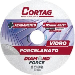 291abf8e-a13e-48d8-b8fb-bd2934cbc14b DISCO DIAMANTADO PORCELANATO/VIDRO 115MM /4.1/2 BRANCO CORTAG 62797