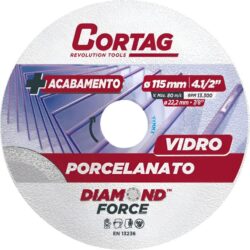 DISCO DIAMANTADO PORCELANATO/VIDRO 115MM /4.1/2 BRANCO CORTAG 62797