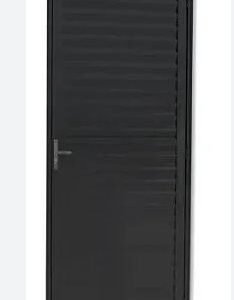 PORTA VENEZIANA LAMINADA PRETA 90X210 - ESQ JP (ENC)