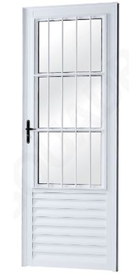 PORTA ALUMINIO POSTIGO+LAMINADA BRANCA KING 210X80-E JP (ENC)
