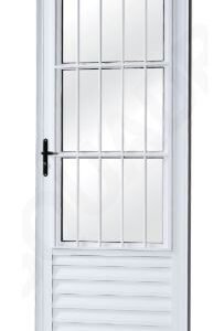 PORTA ALUMINIO POSTIGO+LAMINADA BRANCA KING 210X80-D JP (ENC)