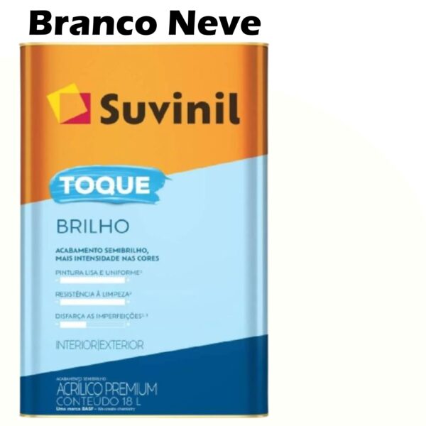 TINTA ACRILICA SEMIBRILHO TOQUE BRILHO 18L BRANCO NEVE SUVINIL
