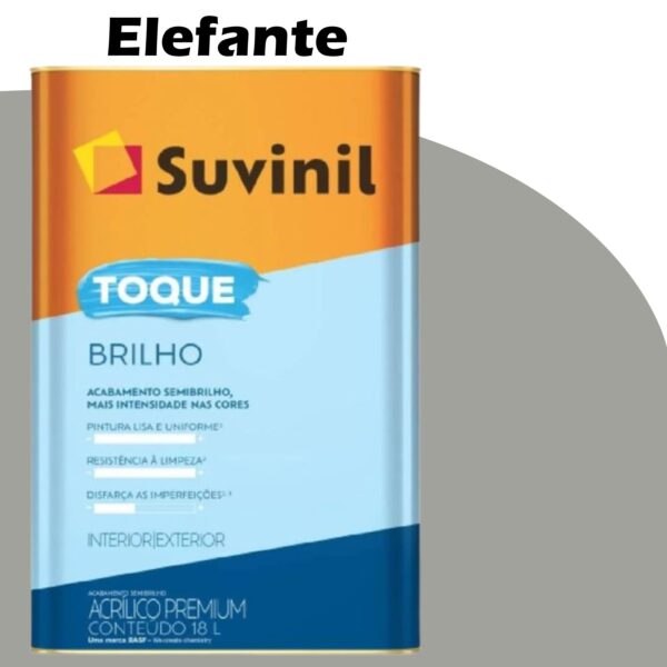 TINTA ACRILICA SEMIBRILHO TOQUE BRILHO 18L ELEFANTE SUVINIL