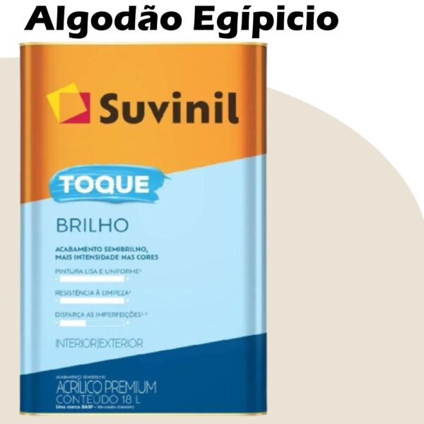 TINTA ACRILICA SEMIBRILHO TOQUE BRILHO 18L ALGODAO EGIPICIO SUVINIL