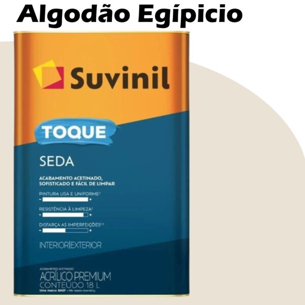 TINTA ACRILICA ACETINADA TOQUE SEDA 18L ALGODAO EGIPICIO SUVINIL