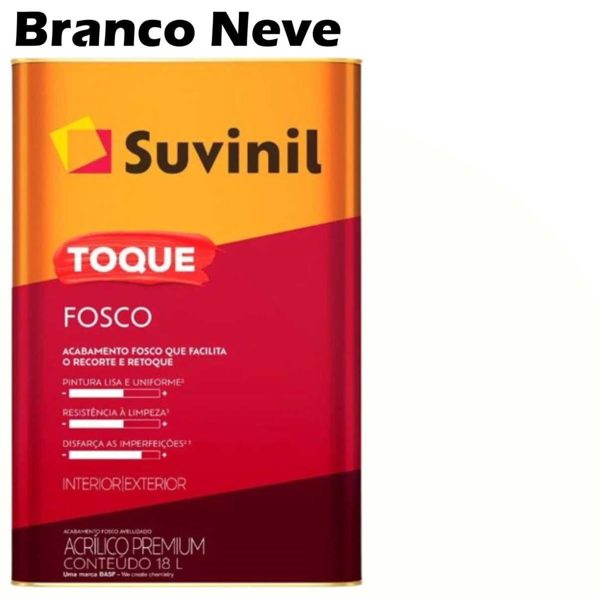 TINTA ACRILICA TOQUE FOSCO (CLASSICA) 18L BRANCO NEVE SUVINIL