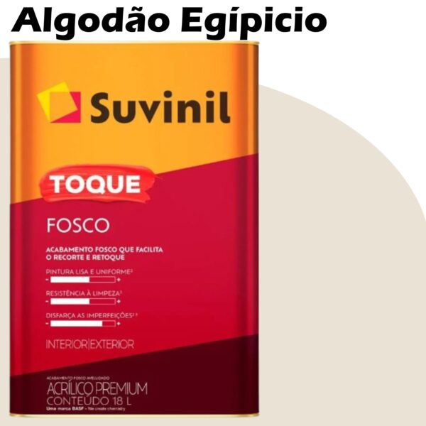 TINTA ACRILICA TOQUE FOSCO (CLASSICA) 18L ALGODAO EGIPICIO SUVINIL