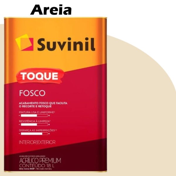 TINTA ACRILICA TOQUE FOSCO (CLASSICA) 18L AREIA SUVINIL
