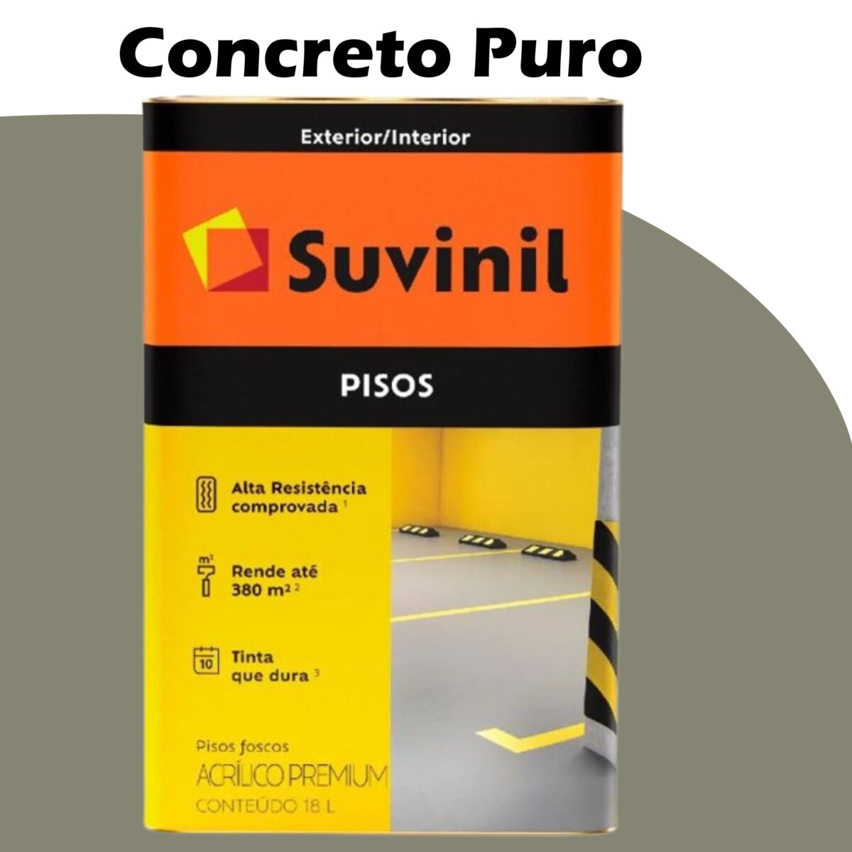 7d82c673-7eda-415d-a54b-273026cbe901 TINTA ACRILICA FOSCO PREMIUM PISOS 18L CONCRETO PURO SUVINIL