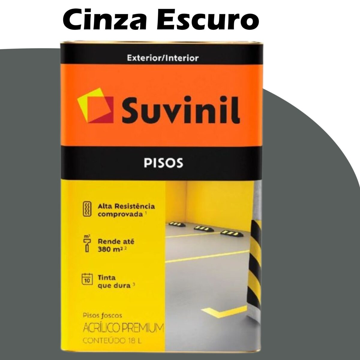 7990cb2d-f588-48b6-9171-53dfbc0f4737 TINTA ACRILICA FOSCO PREMIUM PISOS 18L CINZA ESCURO SUVINIL