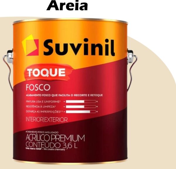TINTA ACRILICA TOQUE FOSCO (CLASSICA) 3,6L AREIA SUVINIL
