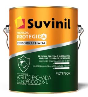 TINTA ACRILICA EMBORRACHADA FACHADA PROTEGIDA 3,6L BRANCO NEVE SUVINIL