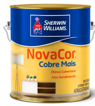 TINTA ACRÍLICA FOSCO NOVACOR COBRE MAIS 3,6L BRANCO SHERWIN WILLIANMS