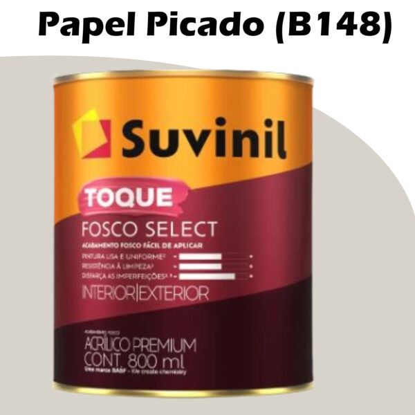 TINTA ACRILICA TOQUE FOSCO BASE A 0,8L SUVINIL PAPEL PICADO (B148)