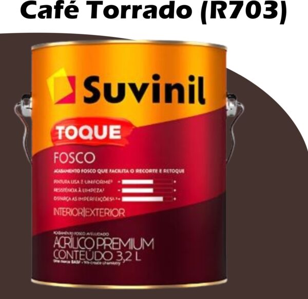 TINTA ACRILICA TOQUE FOSCO BASE C 3,2L SUVINIL CAFE TORRADO (R703)