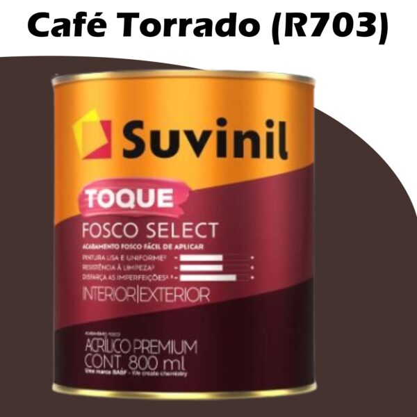 TINTA ACRILICA TOQUE FOSCO BASE C 0,8L SUVINIL CAFE TORRADO (R703)