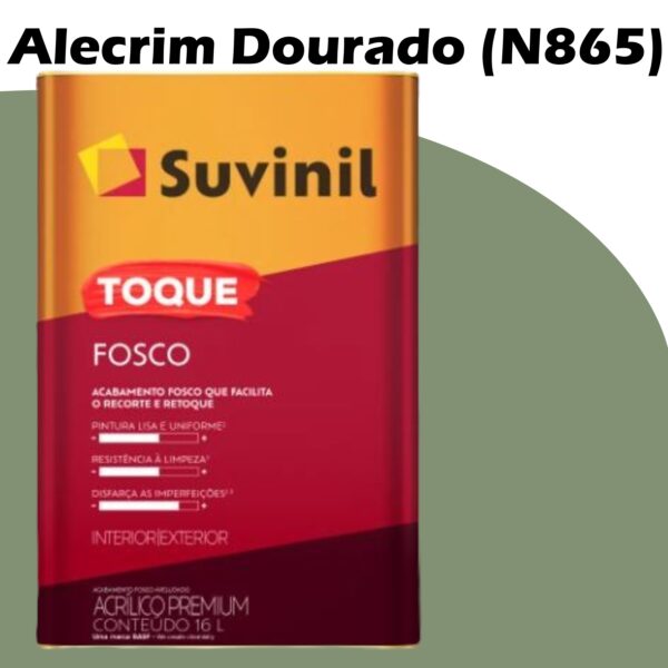 TINTA ACRILICA TOQUE FOSCO (CLASSICA) 16L (B) ALECRIM DOURADO (N865) SUVINIL