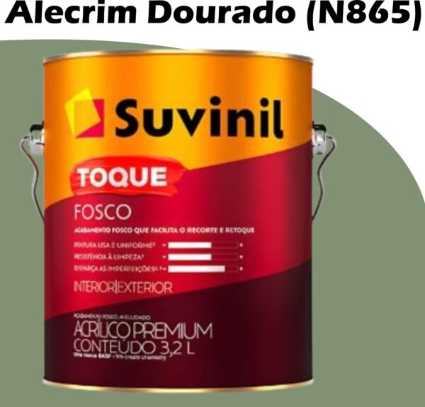 TINTA ACRILICA TOQUE FOSCO (CLASSICA) 3,6L (B) ALECRIM DOURADO (N865) SUVINIL