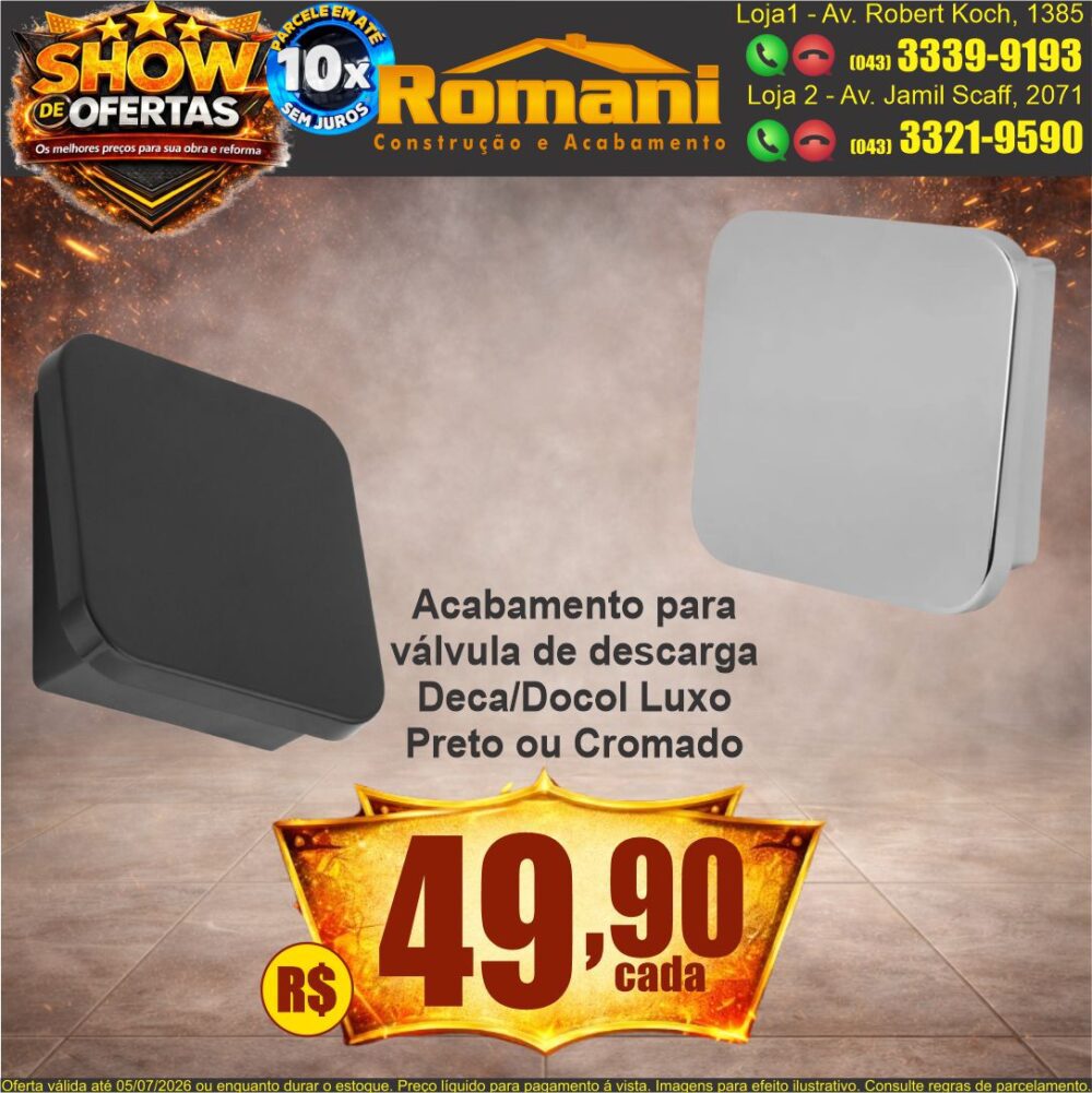 acabamento valvula descarga deca ou docol ultra metais show de ofertas promocao