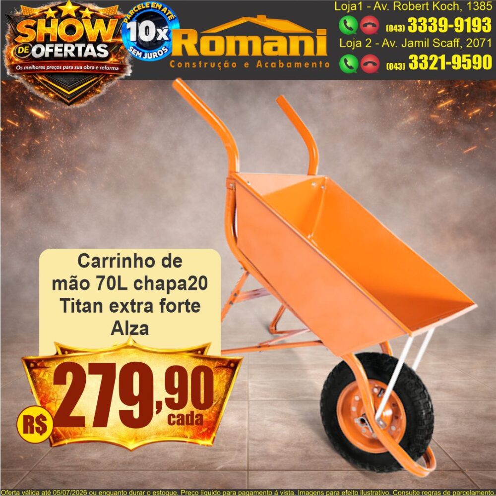 carrinho de mao alza titan show de ofertas promocao